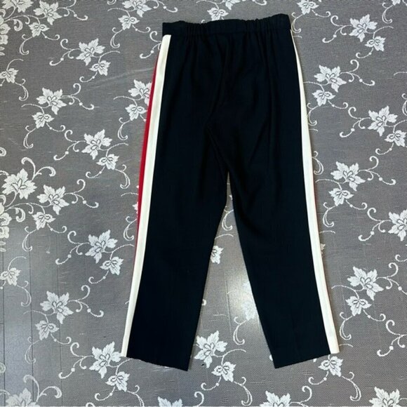 Aritzia Babaton Conan Pant Terado black with red side stripe crop Size 00 - Picture 3 of 10